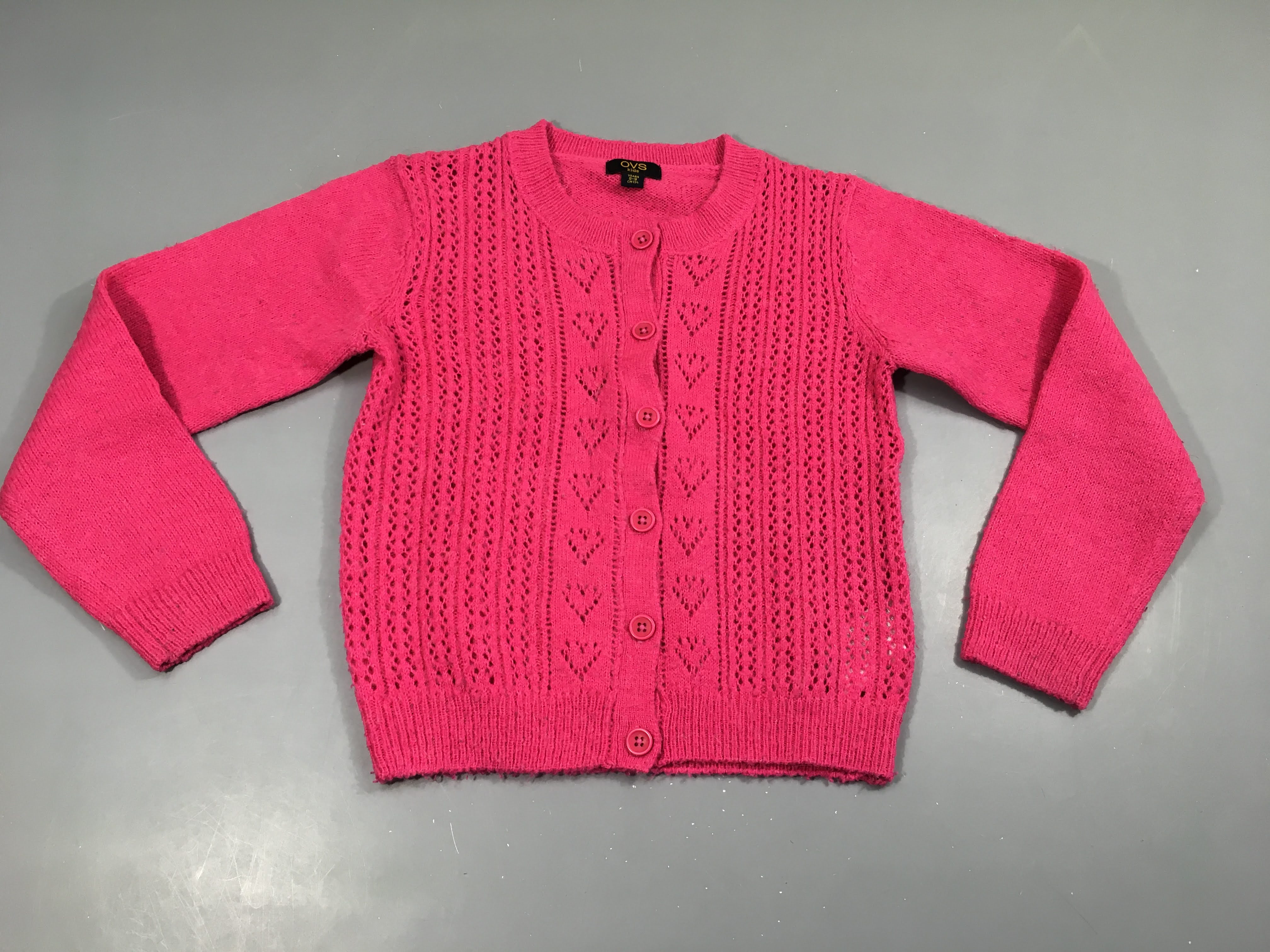 Gilet ajouré rose, 2% alpaga