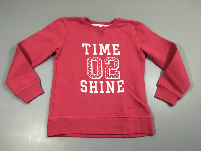 Sweat rose time, bouloché, moins cher chez Petit Kiwi