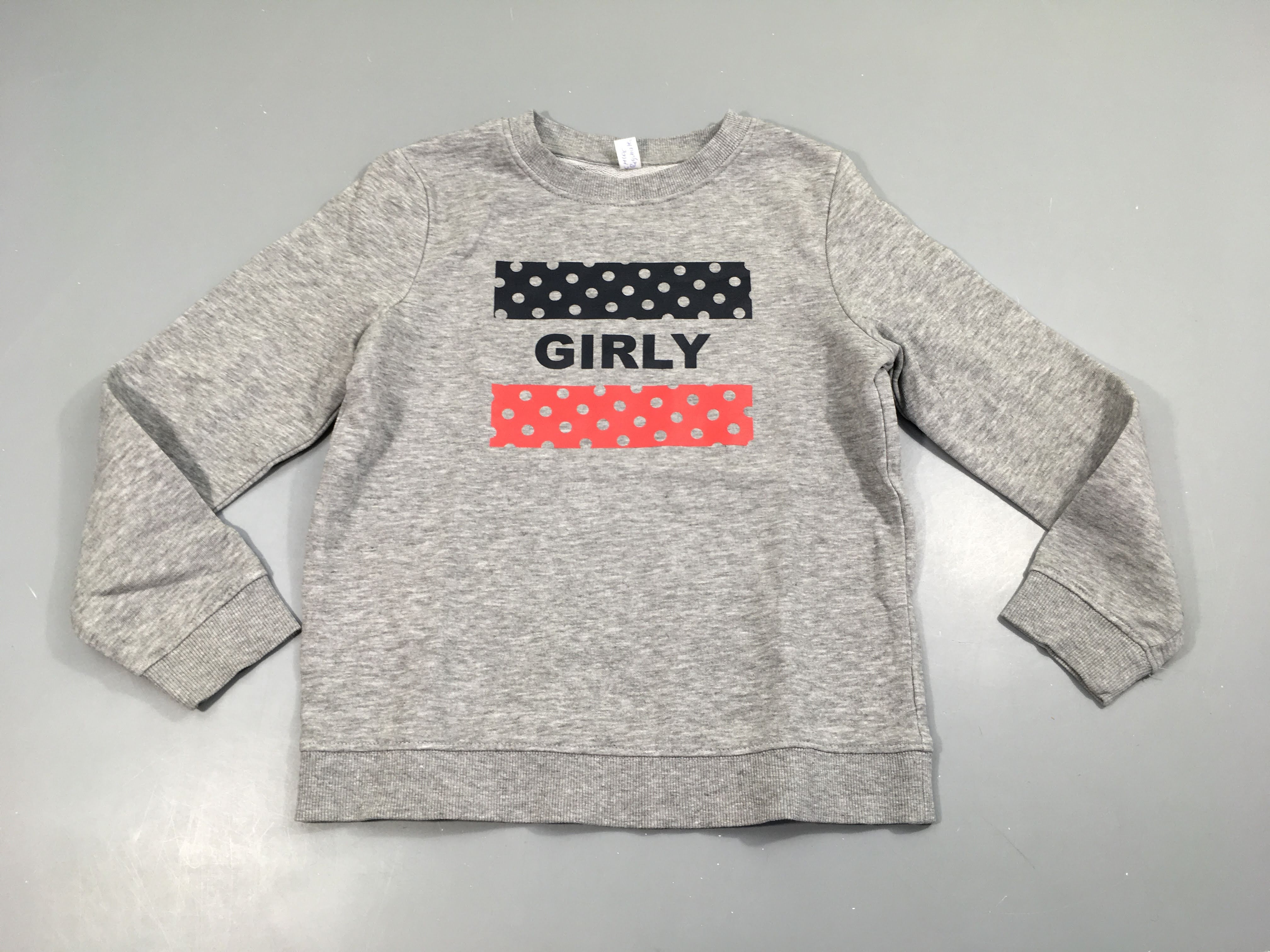 Sweat zippé gris chiné Girly