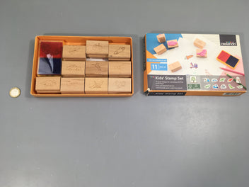 Complet tampons en bois + encre crelando