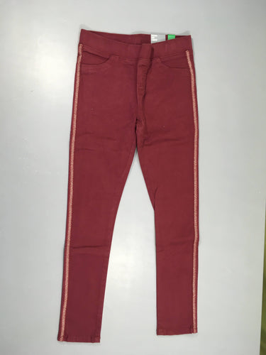 NEUF Jegging bordeaux bandes tressées, moins cher chez Petit Kiwi