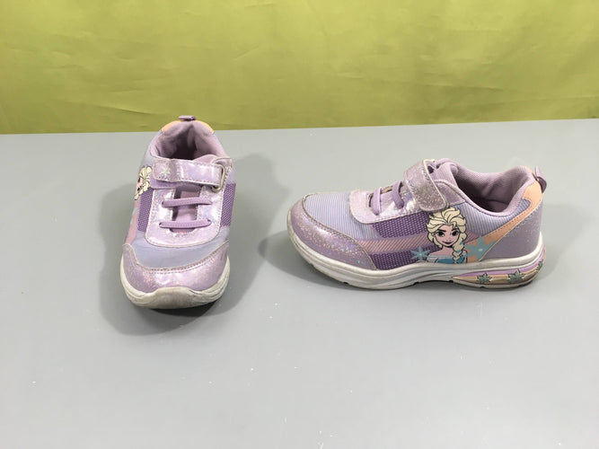 Baskets mauves Reine des neiges, moins cher chez Petit Kiwi