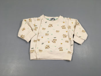 Sweat écru Félins