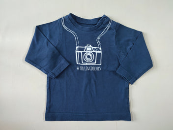 T-shirt m.l bleu marine appareil photo