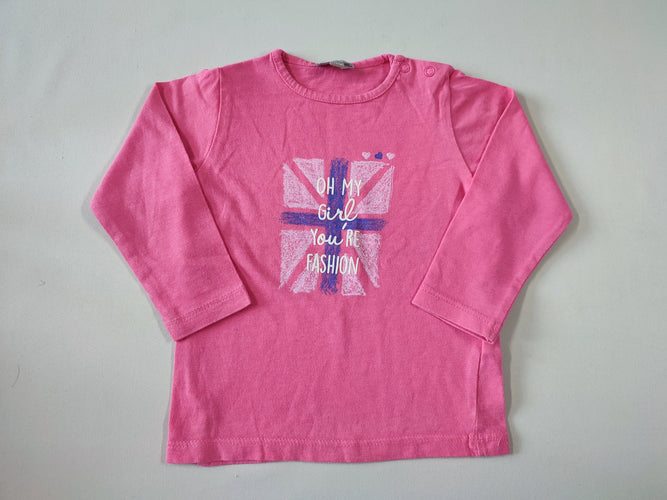 T-shirt m.l rose "Oh my girl you're fashion", moins cher chez Petit Kiwi