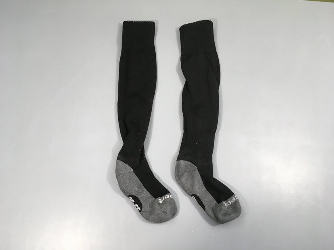 Chaussettes de foot noir-gris, moins cher chez Petit Kiwi