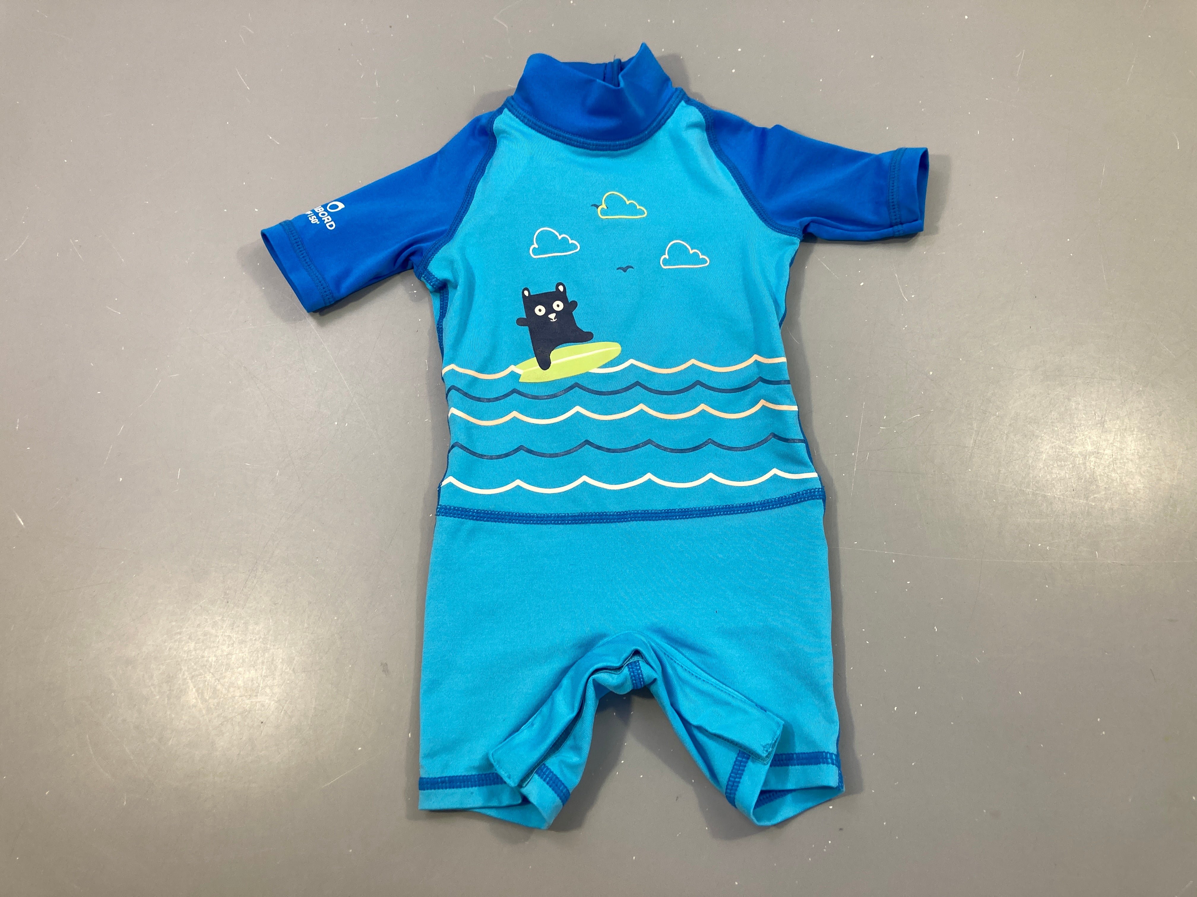 Combishort Anti-uv bleu ourson