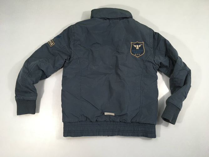 Veste bleu foncé badges doublée polar, moins cher chez Petit Kiwi