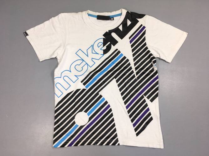 T-shirt m.c blanc m.ckenzie, moins cher chez Petit Kiwi