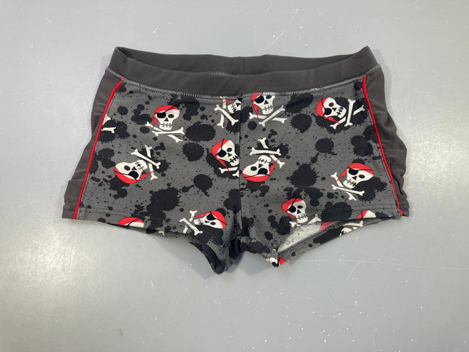 Maillot boxer gris Têtes de mort, moins cher chez Petit Kiwi