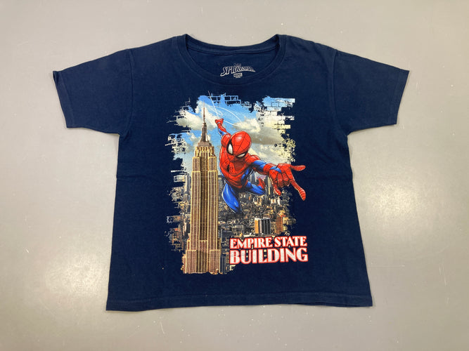 T-shirt m.c bleu foncé 4-5a Mar.vel Spiderman Taille grand, moins cher chez Petit Kiwi