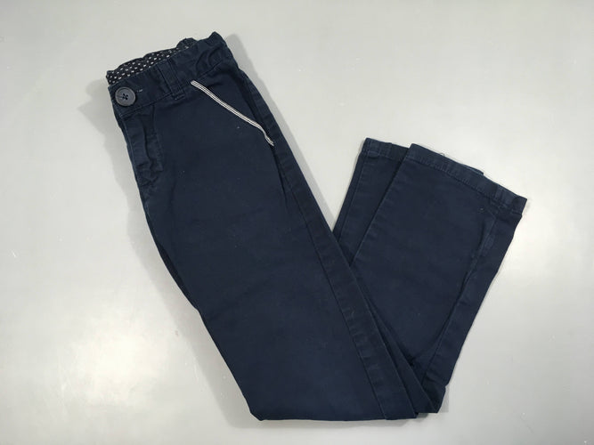 Pantalon texturé chino bleu foncé, moins cher chez Petit Kiwi