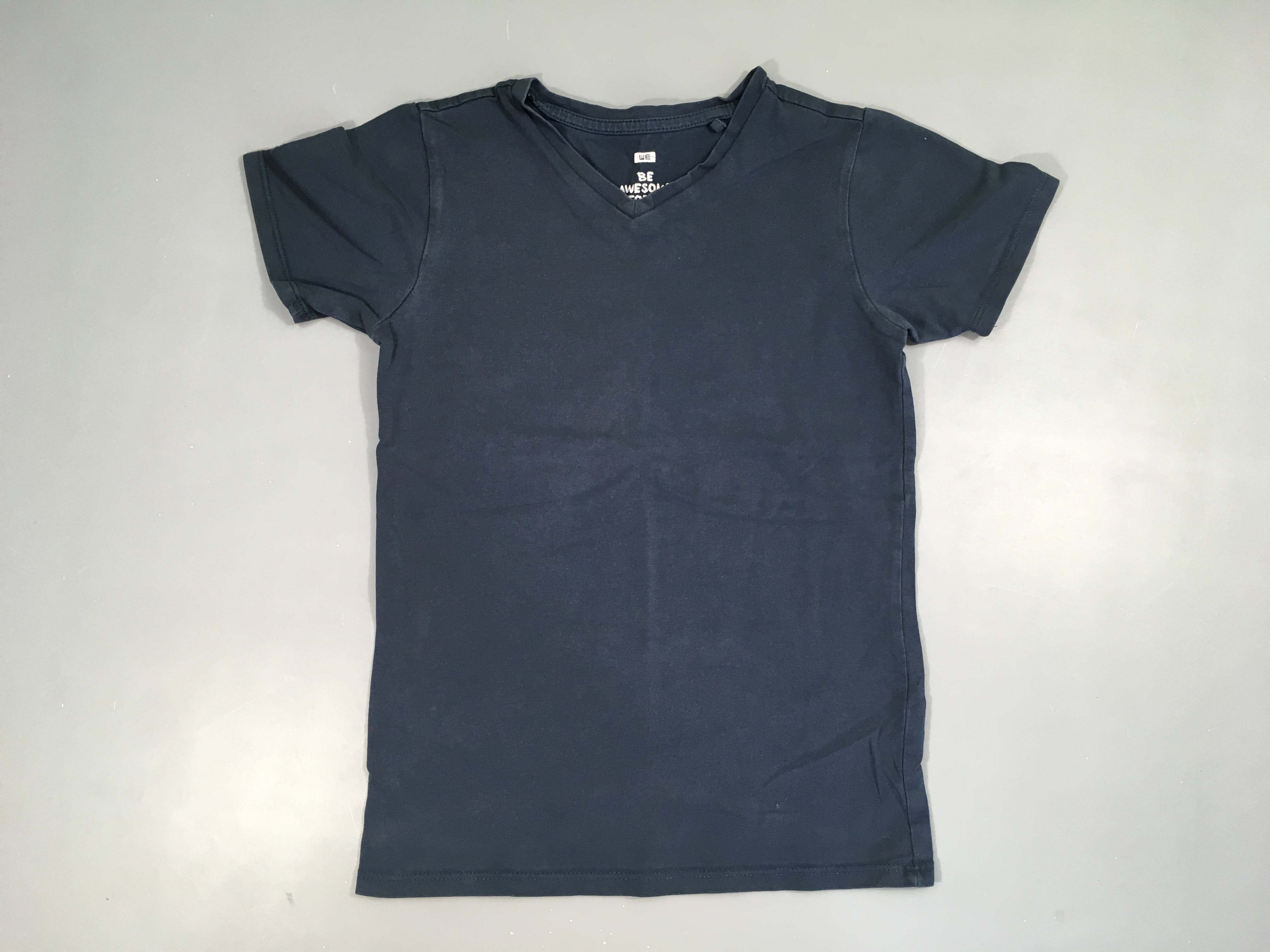 T-shirt m.c bleu foncé col v