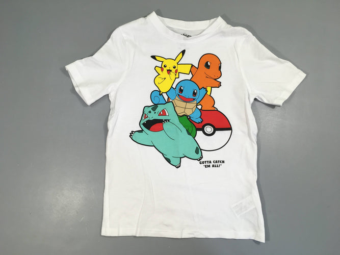 T-shirt m.c blanc Pokémon, moins cher chez Petit Kiwi