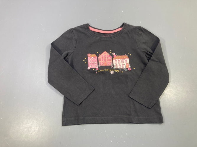 T-shirt m.l gris foncé maison, moins cher chez Petit Kiwi