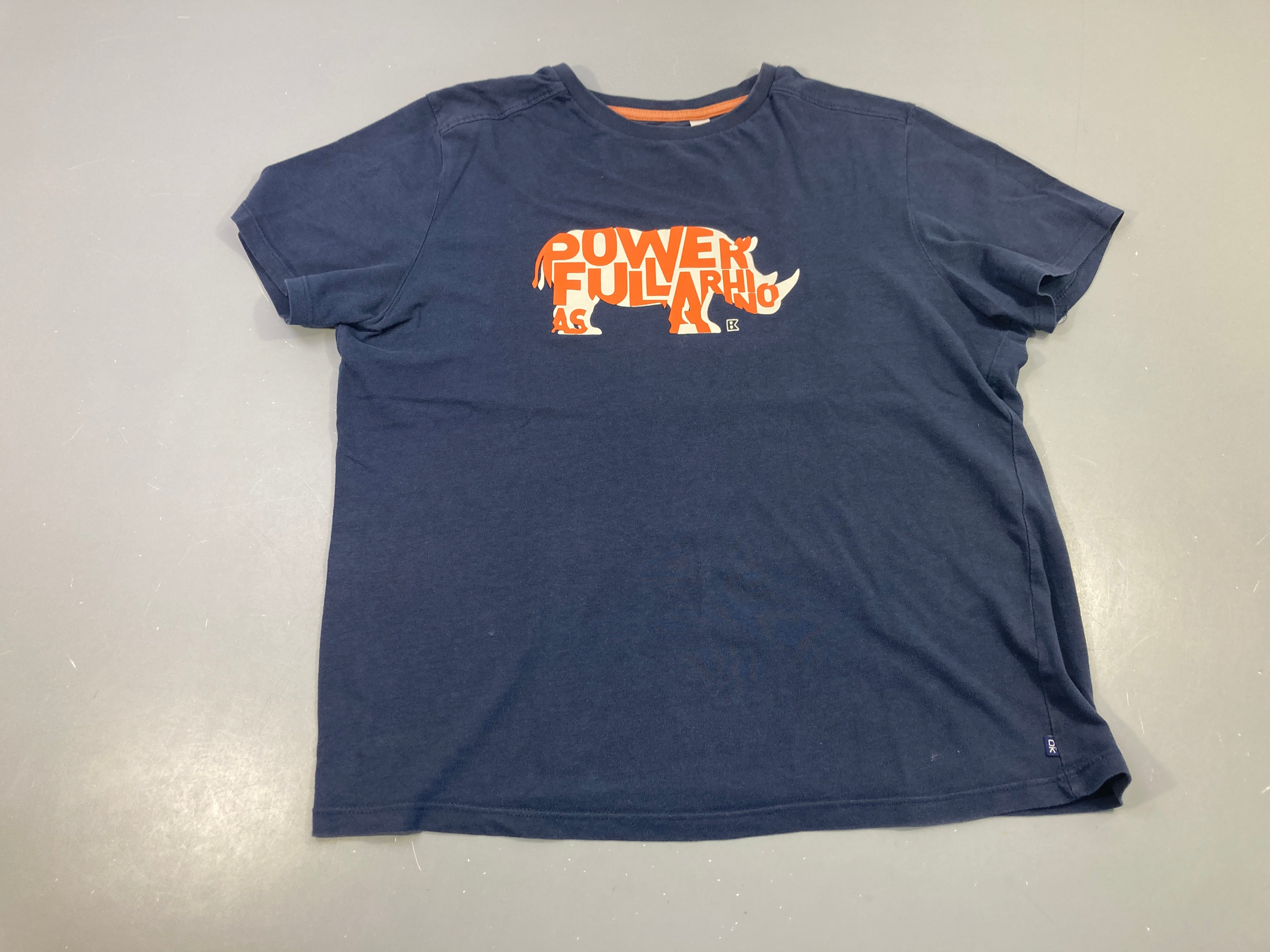 T-shirt m.c bleu foncé Power rhino