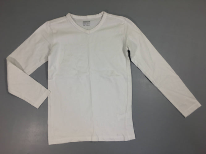 Chemisette m.l blanc col v, moins cher chez Petit Kiwi