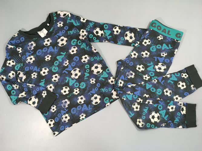 Pyjama 2pcs jersey gris foncé balles foot, moins cher chez Petit Kiwi