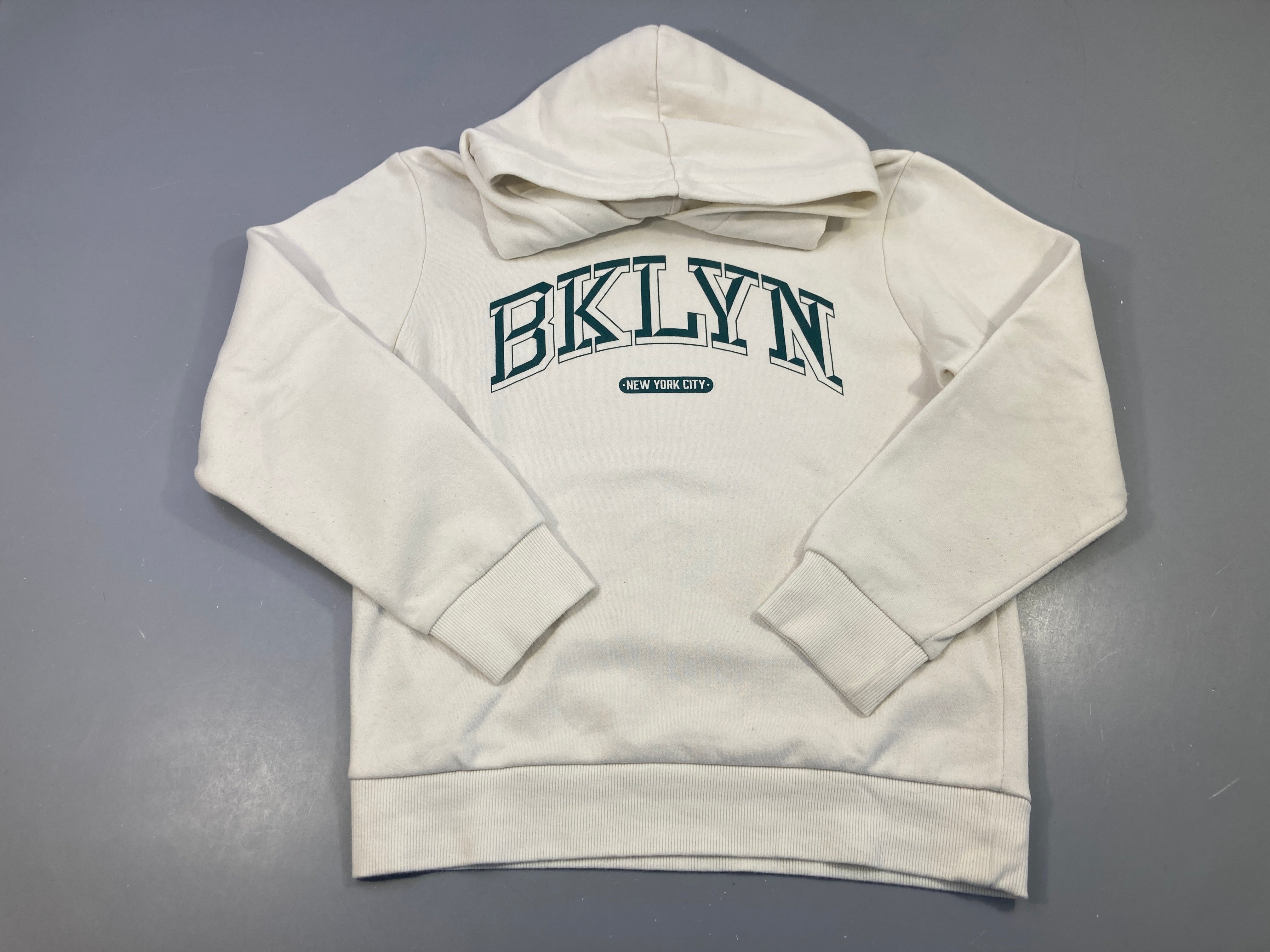 Sweat à capuche écru Brlyn légèrement bouloché