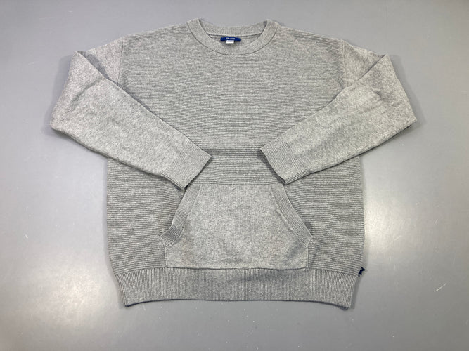 Pull gris texturé, moins cher chez Petit Kiwi