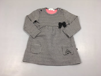 Robe m.l style tweed grise carreau blancs Noeud