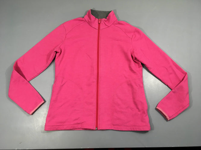 Sweat de sport zippé rose-Bouloché, moins cher chez Petit Kiwi