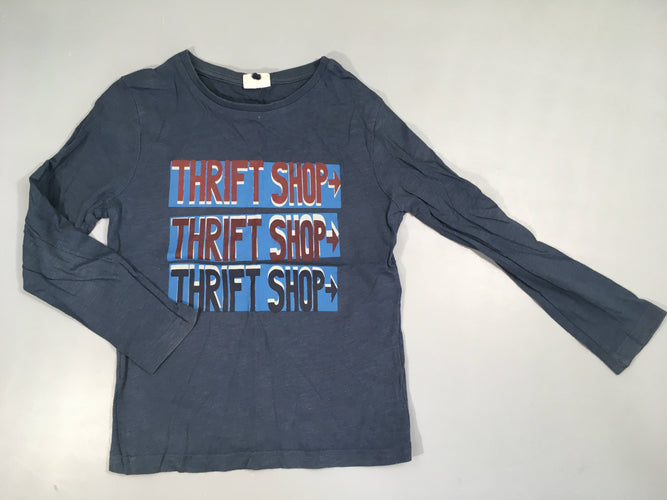 T-shirt m.l bleu foncé thrift shop Bas manches usés, moins cher chez Petit Kiwi