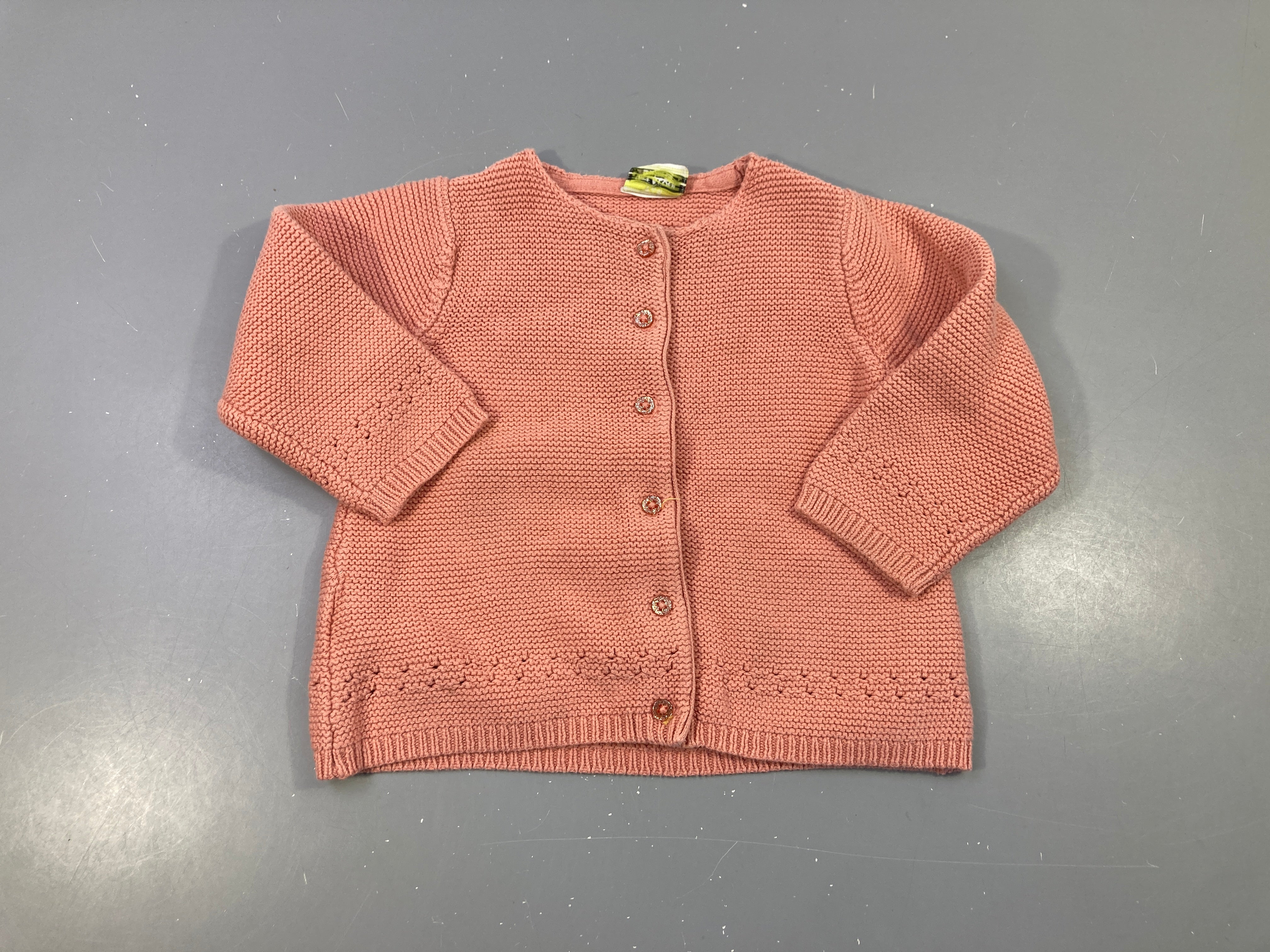 Gilet mailles vieux rose