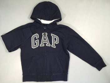 Sweat zippé bleu foncé à capuche Gap