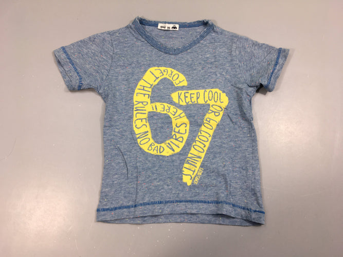 T-shirt m.c bleu rayé 67, moins cher chez Petit Kiwi