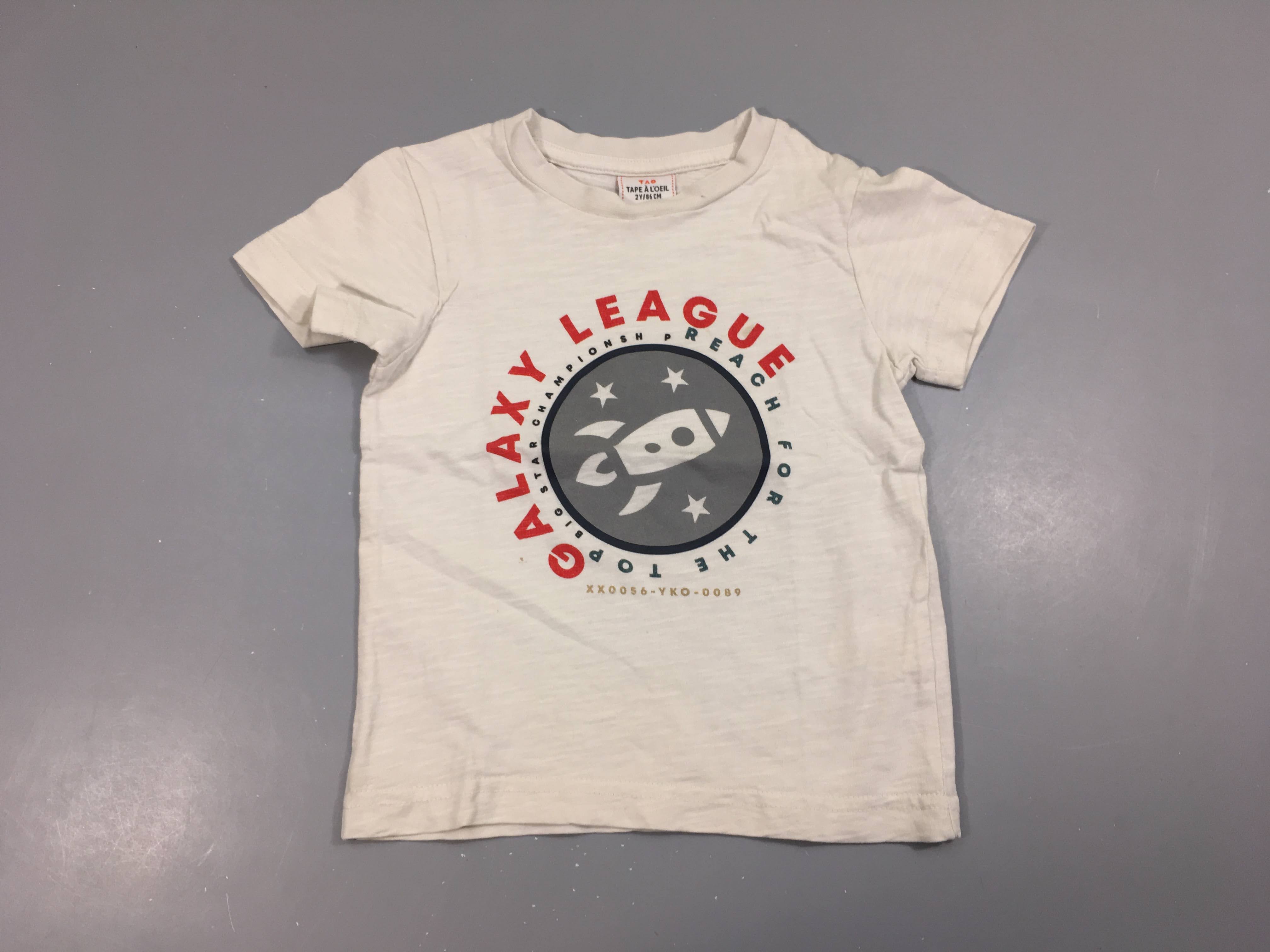 T-shirt m.c blanc flammé League