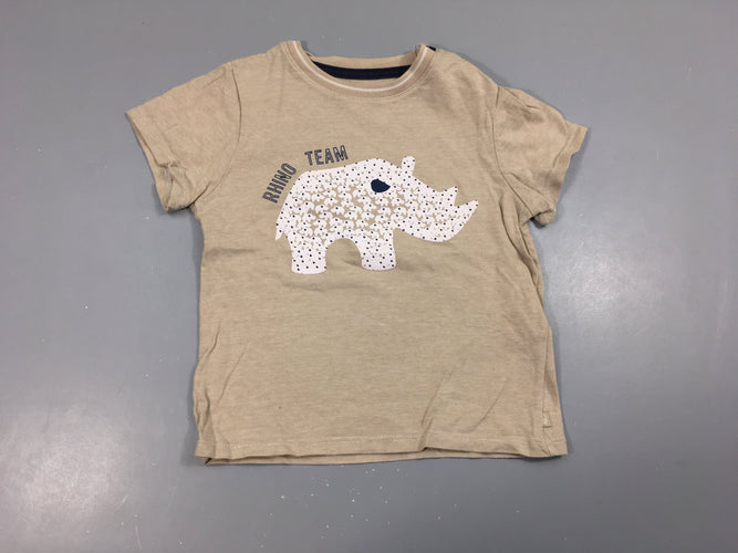 T-shirt m.c beige Rhino, moins cher chez Petit Kiwi
