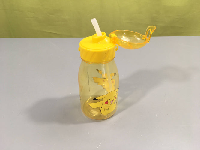 Gourde en plastique jaune Pokemon, moins cher chez Petit Kiwi