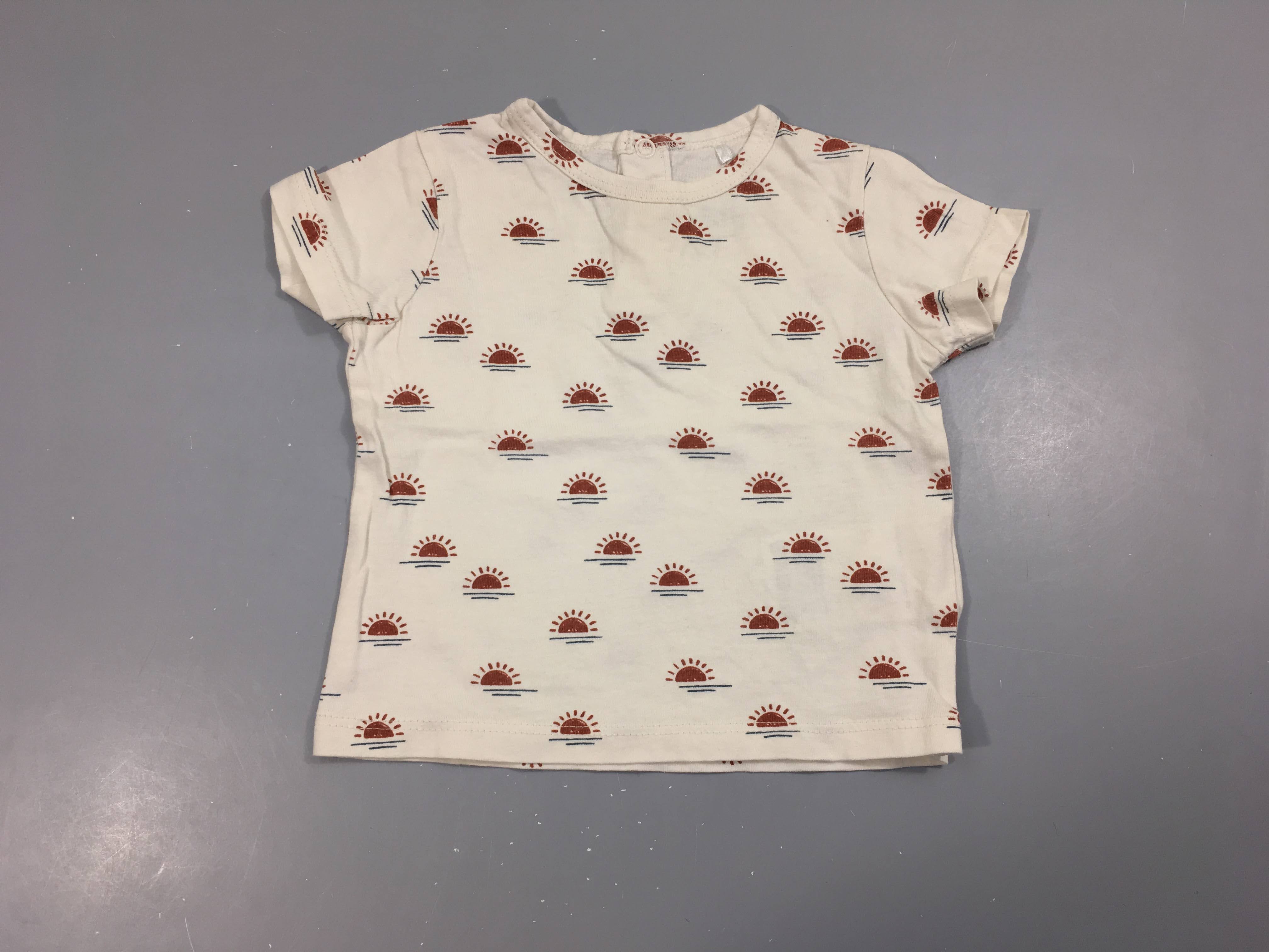 T-shirt m.c beige soleils bruns