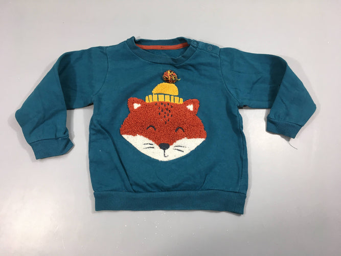 Sweat bleu canard Renard, moins cher chez Petit Kiwi