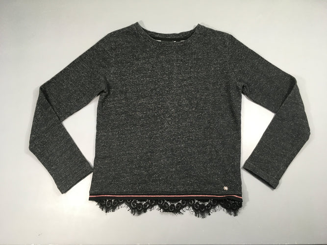 Sweat texturé gris foncé chiné irisé, moins cher chez Petit Kiwi