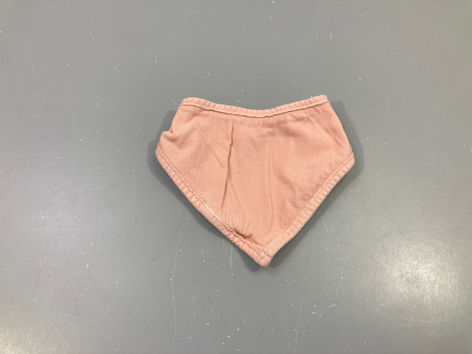 Bavoir bandana jersey rose, légèrement bouloché, moins cher chez Petit Kiwi