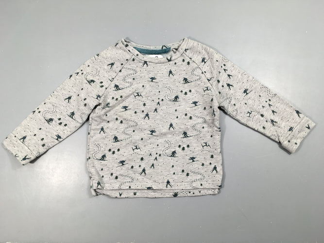 T-shirt m.l thermique gris ski, moins cher chez Petit Kiwi