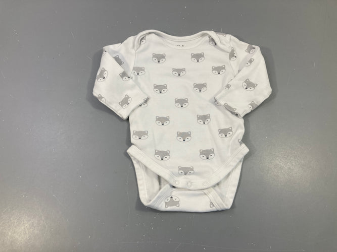 Body m.l blanc renards, moins cher chez Petit Kiwi