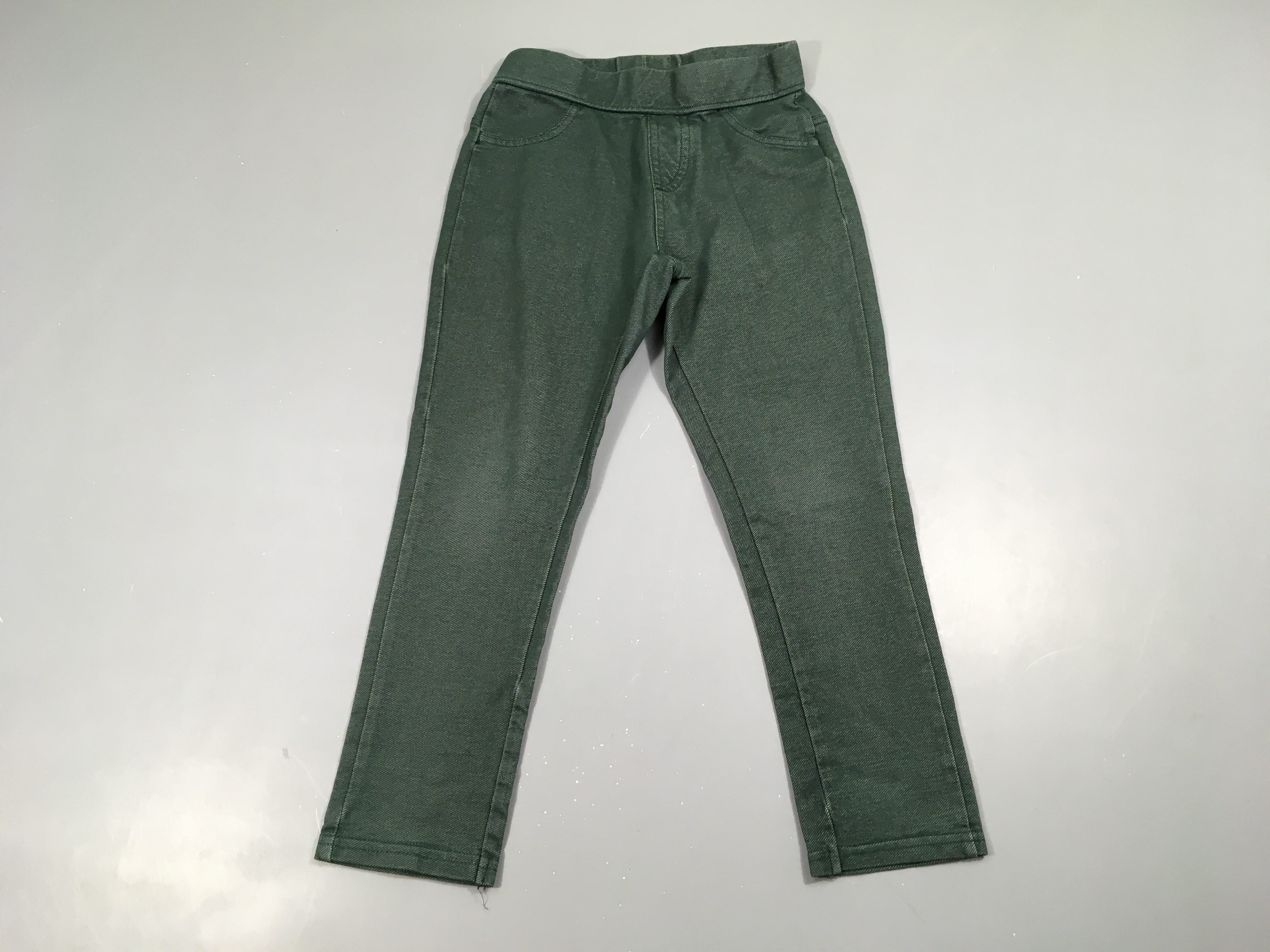 Jegging vert effet délavé