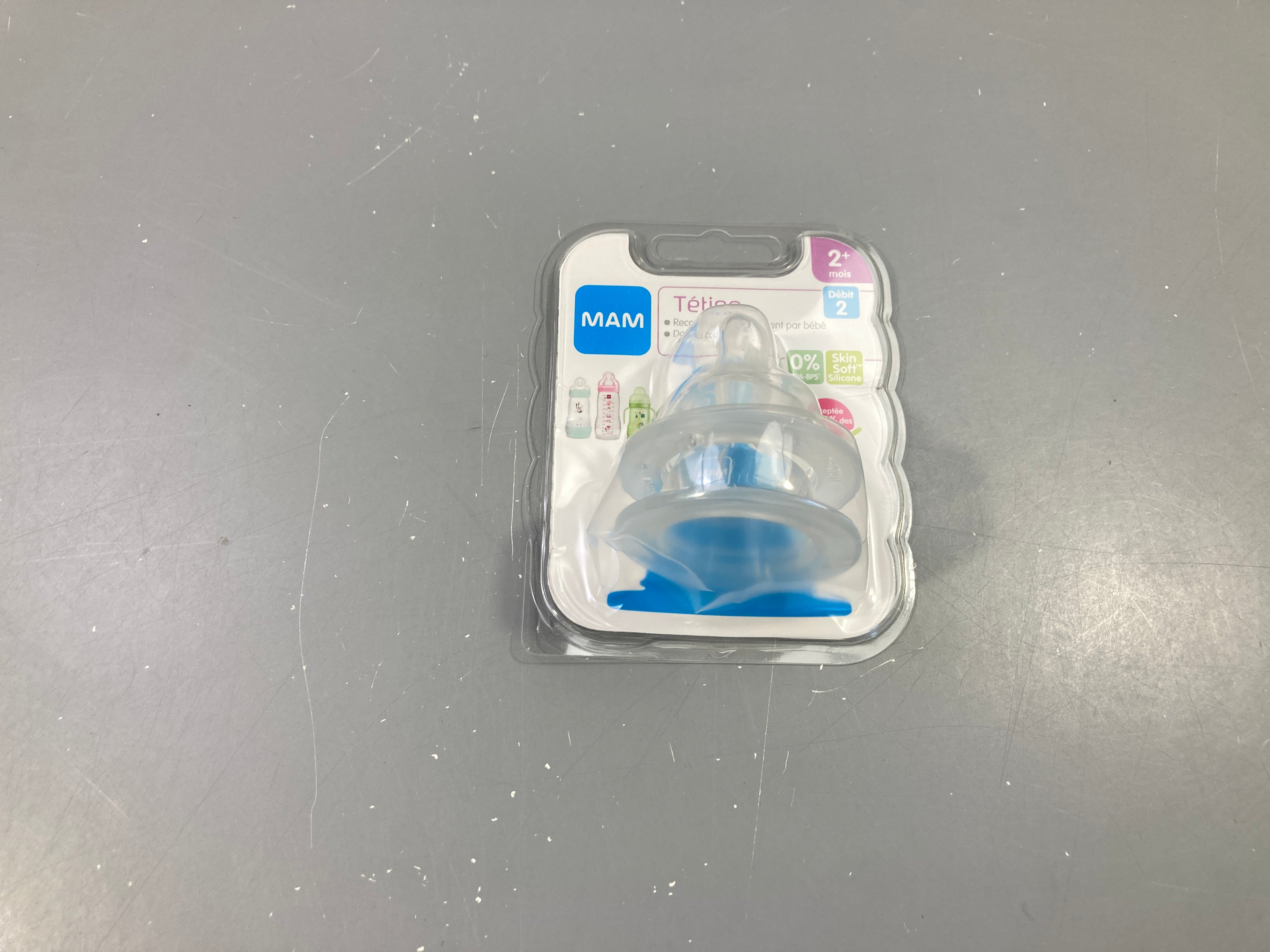 NEUF tétine pour biberon Mam débit 2, 2m+