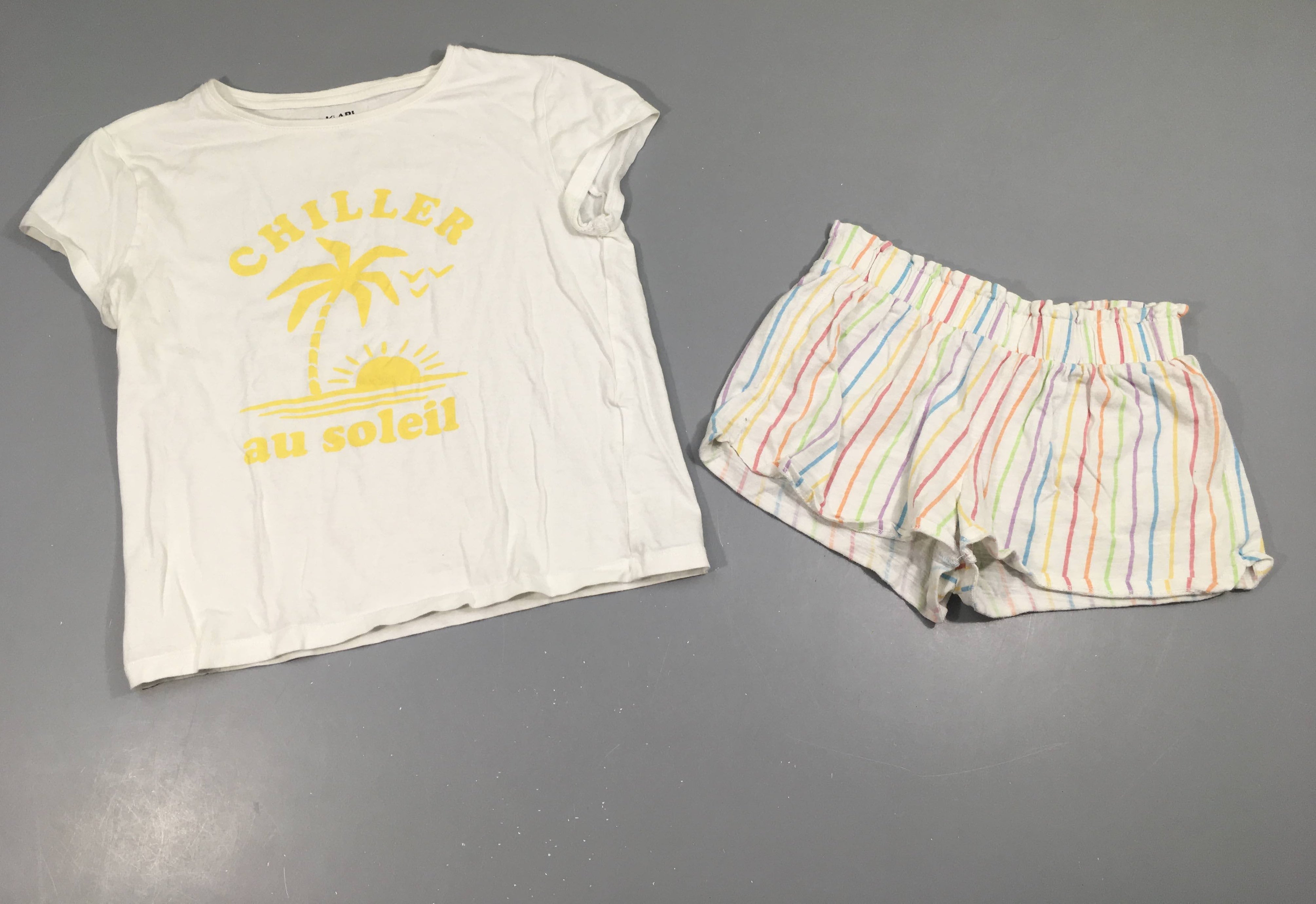 Pyjashort 2pcs jersey blanc chiller