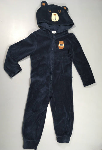 Combinaison velours bleu foncé Honey, moins cher chez Petit Kiwi