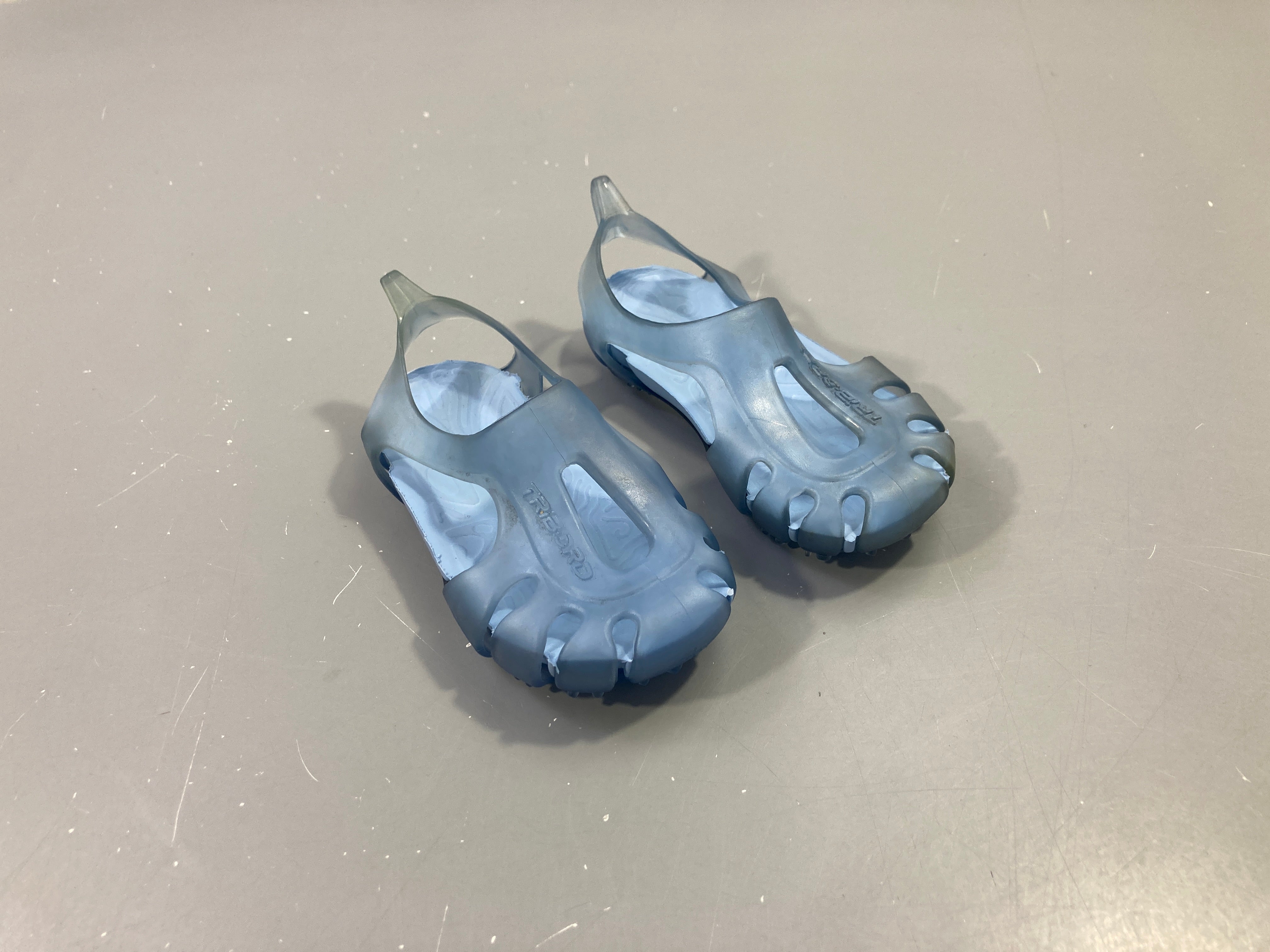 Sandales d'eau bleu plastique, Tribord, P21