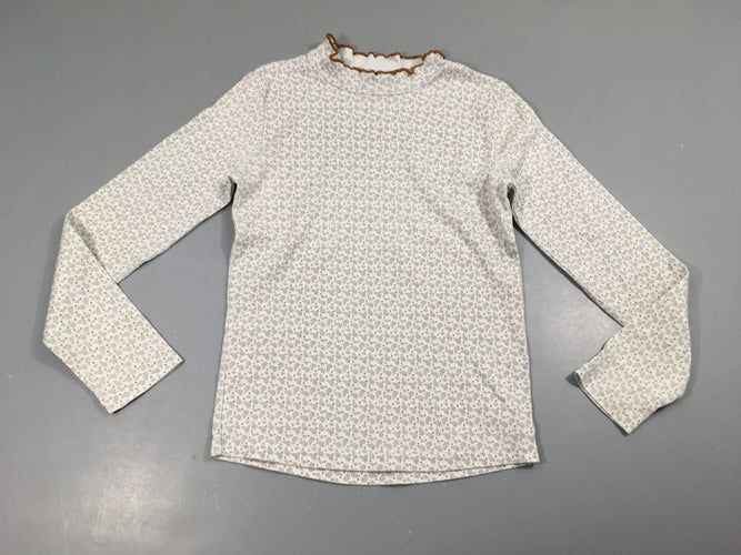 T-shirt m.l côtelé col montant feuillage gris, moins cher chez Petit Kiwi