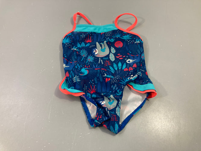 Maillot bleu motif paresseux, moins cher chez Petit Kiwi