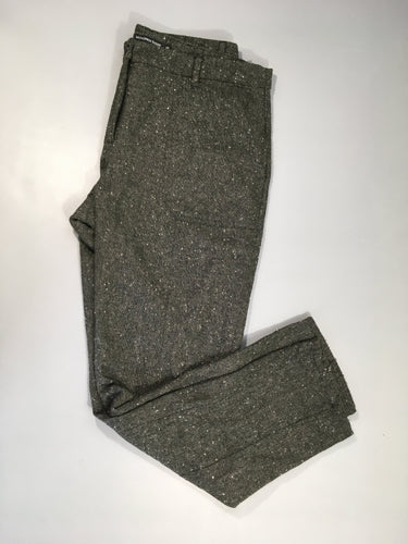 Pantalon gris chiné 6% laine, moins cher chez Petit Kiwi