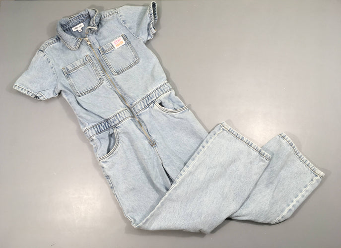 Salopette en jean zippée, moins cher chez Petit Kiwi