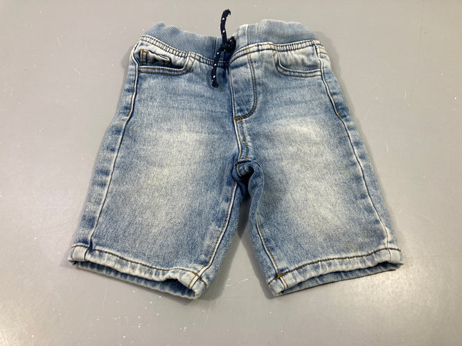 Bermuda jean bleu délavé, moins cher chez Petit Kiwi