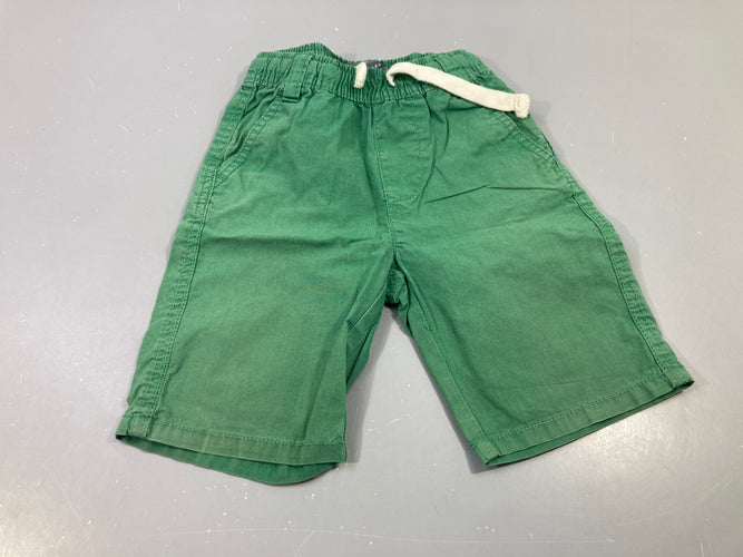 Bermuda toile verte, moins cher chez Petit Kiwi